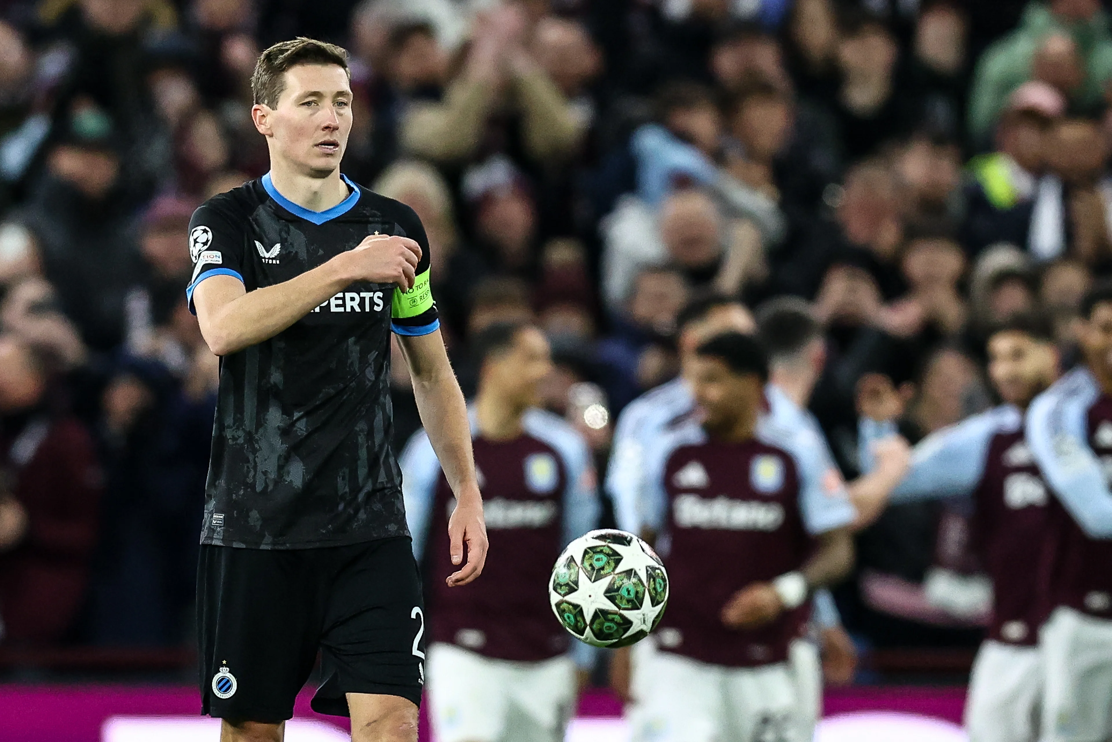 Club's Hans Vanaken looks dejected during a game between English club Aston Villa and Belgian soccer Club Brugge KV, Wednesday 12 March 2025 in Birmingham, United Kingdom, the second leg of the 1/8 finals of the UEFA Champions League knockout phase. BELGA PHOTO BRUNO FAHY BELGA PHOTO BRUNO FAHY