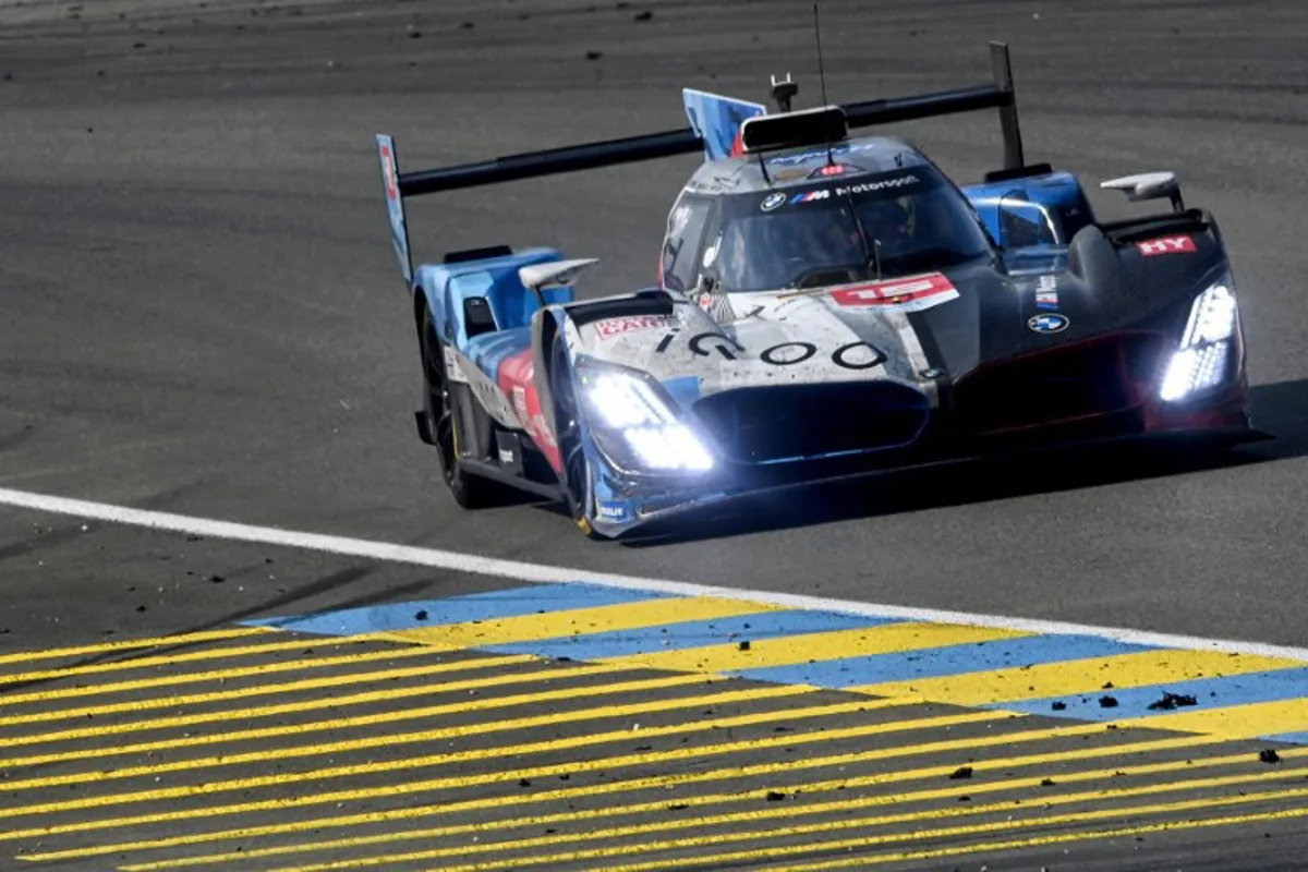 BMW M Team WRT's Belgian driver #15 Dries Vanthoor competes in the 24 Hours of Le Mans 2025, at the Le Mans circuit, north-western France, on June 15, 2025. JEAN-FRANCOIS MONIER / AFP