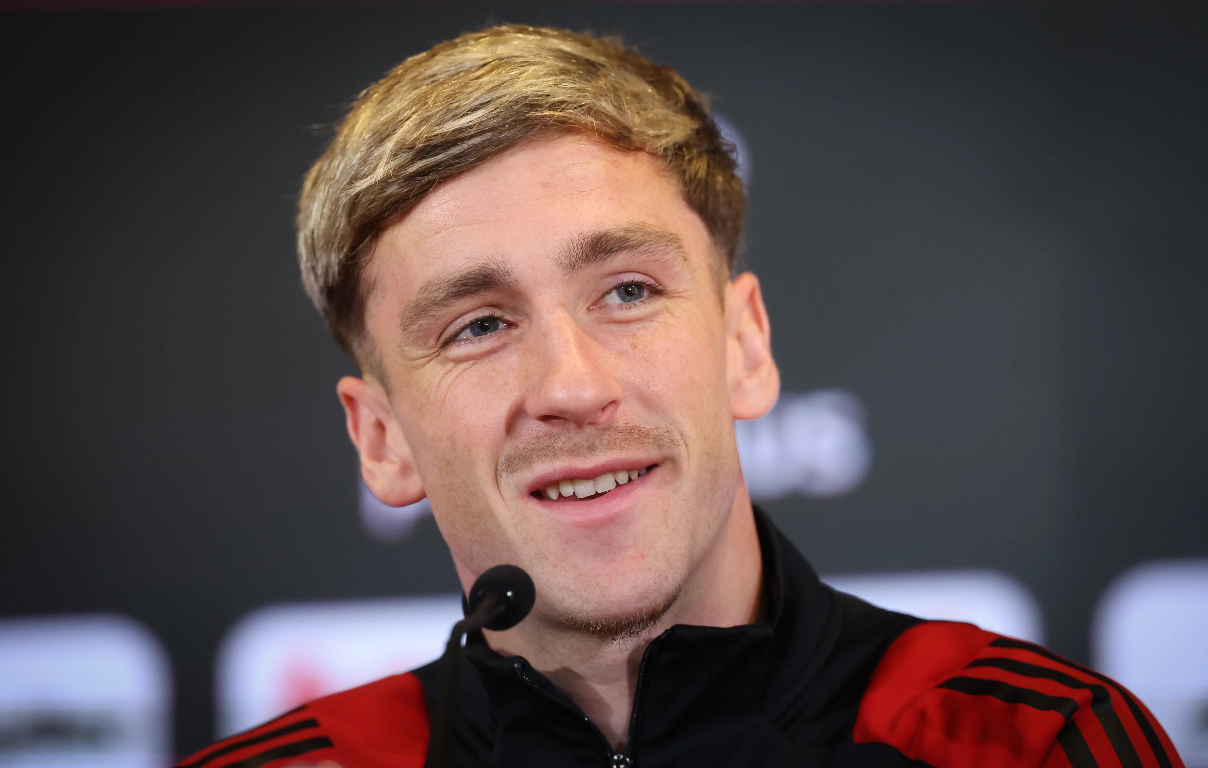 Belgium's Alexis Saelemeakers pictured during a press conference of the Red Devils, the Belgian national soccer team, at the Proximus Basecamp in Tubize, Tuesday 03 June 2025. The team is preparing for the World Cup 2026 qualifiers against Northern Macedonia (06/06) and Wales (09/06). BELGA PHOTO VIRGINIE LEFOUR