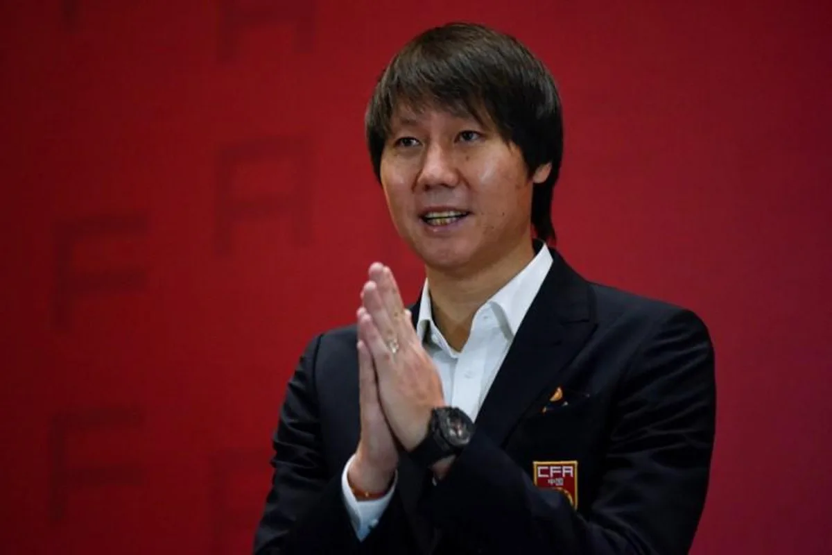 Li Tie, the new head coach of China men's national football team, attends a press conference in Beijing on January 5, 2020.  WANG ZHAO / AFP