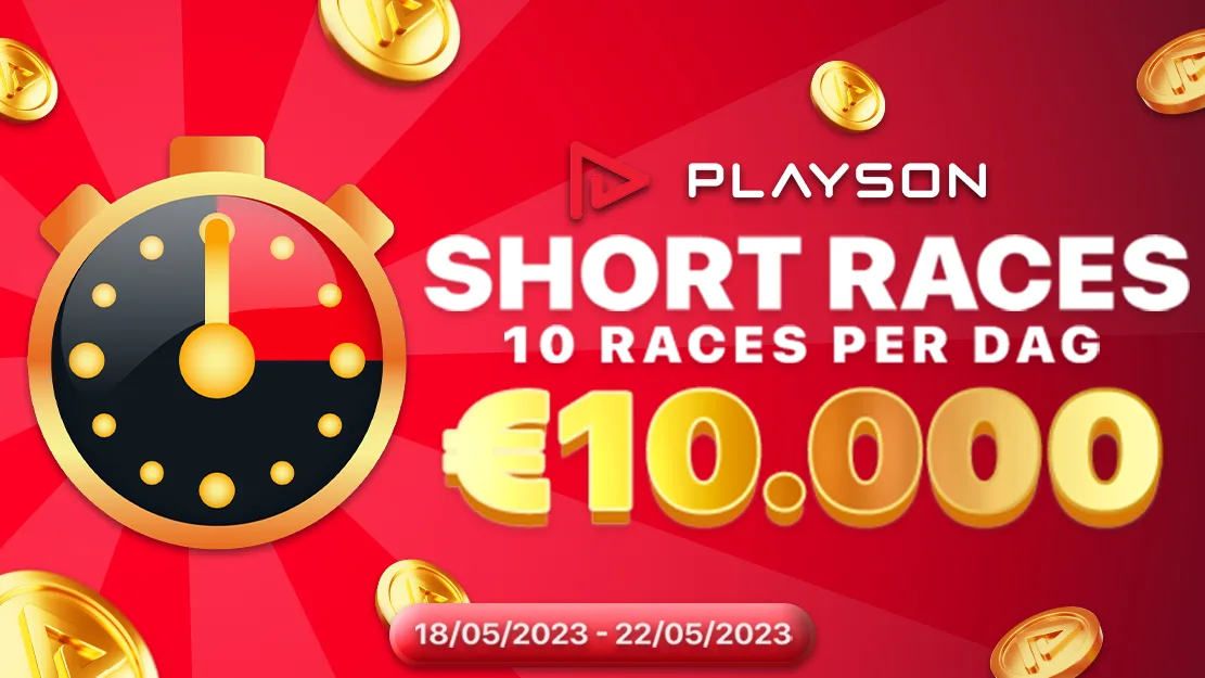 🏎️ €10.000 SHORT RACES, nieuw van Playson, exclusief bij Starcasino!