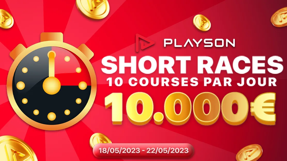 🏎️ 10.000 € SHORT RACES, nouveau de Playson, en exclusivité sur Starcasino !