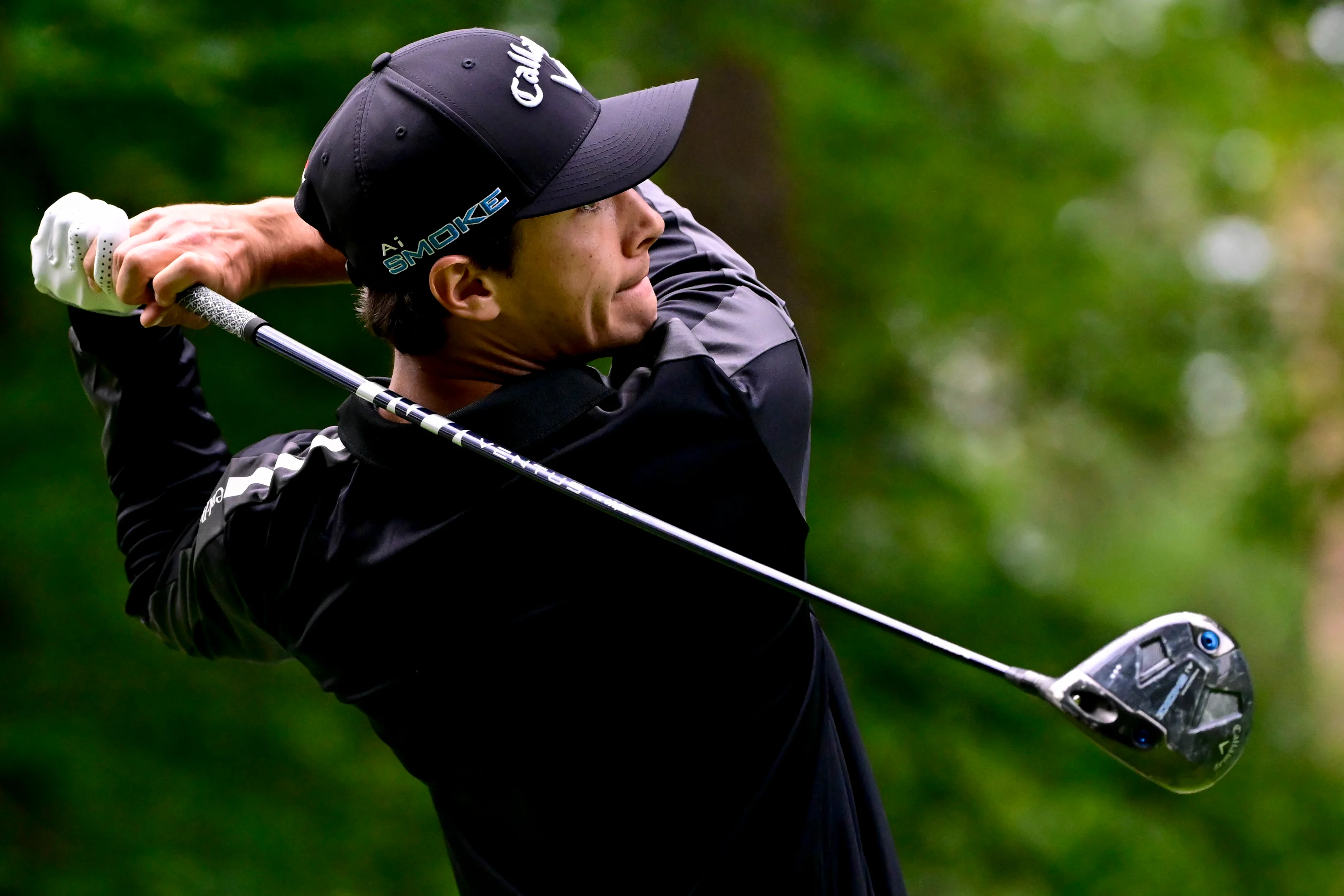 Belgian Matthis Besard pictured during the first round (1/4) at the 2024 Soudal Open DP World Tour golf tournament, in Schilde, Thursday 23 May 2024. The 2024 Soudal Open takes place from 23 to 26 May at the Rinkven Golf Club in Schilde. BELGA PHOTO DIRK WAEM