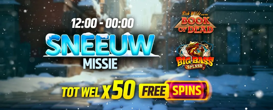 ❄️ Sneeuw missie: dit weekend 50 Free Spins te winnen! 🌨️