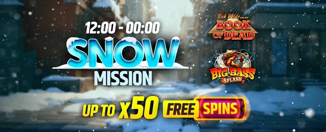 ❄️ Snow mission: 50 Free Spins to be claimed this weekend! 🌨️