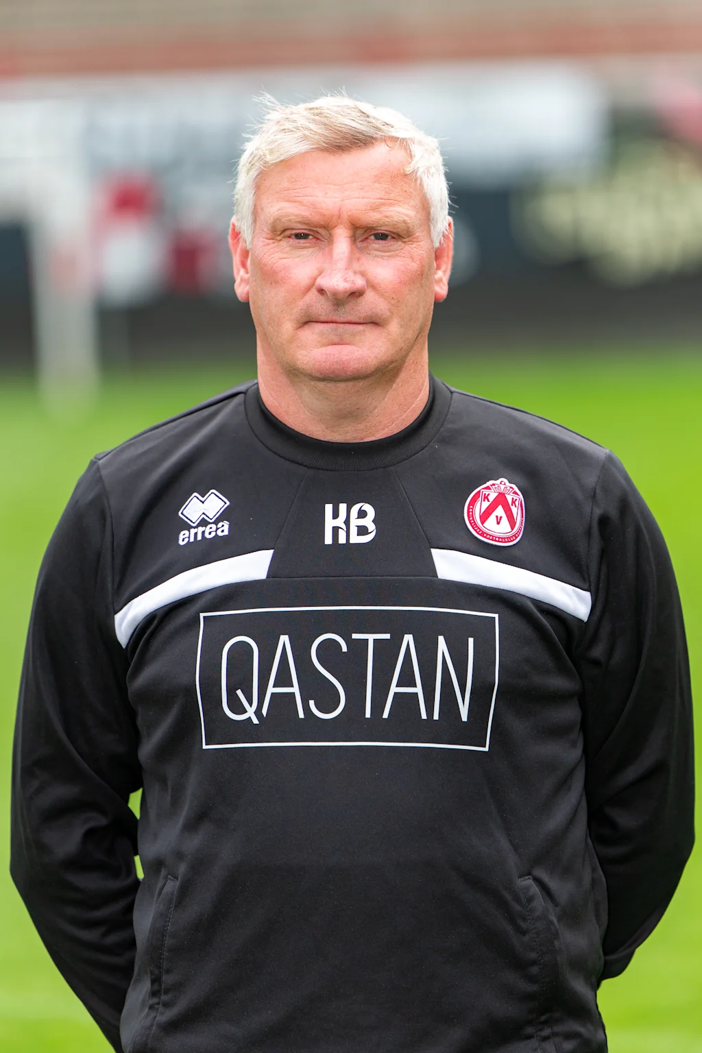 Kortrijk's assistant coach Kurt Bataille poses for a portrait picture at the 2025-2026 season photoshoot of Belgian soccer team KV Kortrijk, Wednesday 30 July 2025 in Kortrijk. BELGA PHOTO KURT DESPLENTER