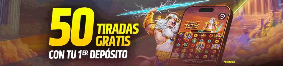 50 Tiradas Gratis 1er Depósito