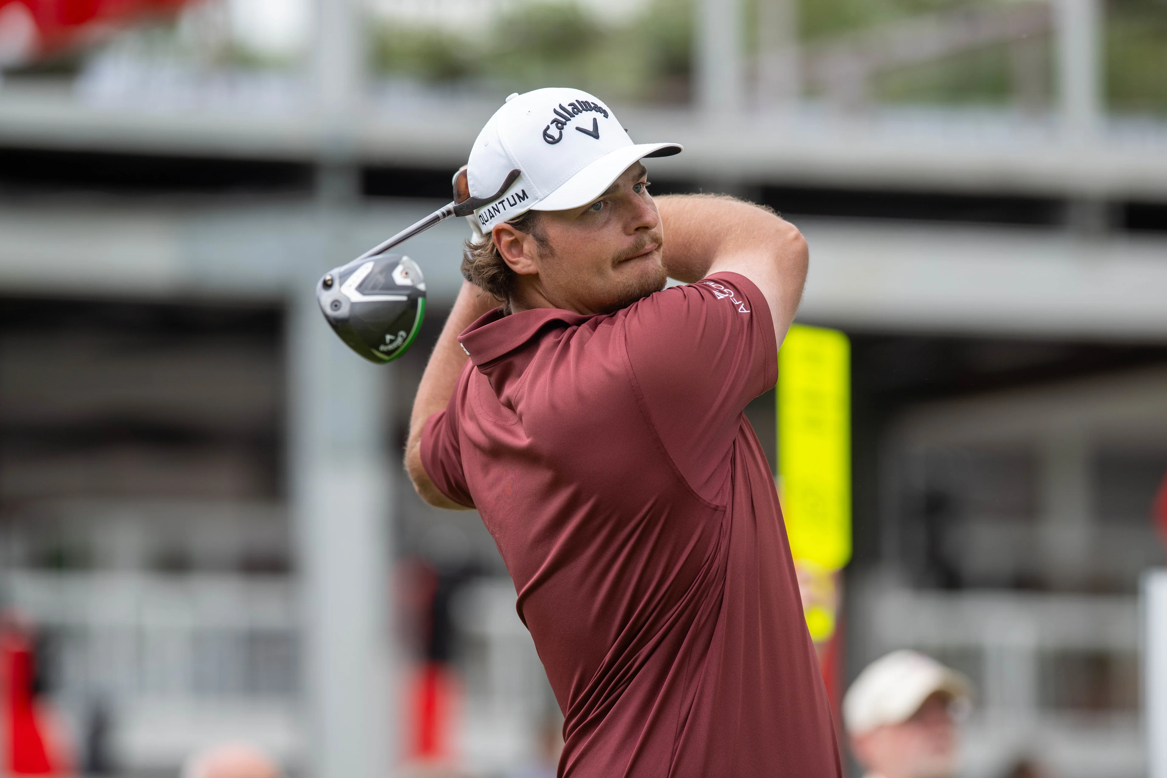 Belgian Nathan Cossement pictured in action during the first round (1/4) of the 2026 Soudal Open DP World Tour golf tournament in Schilde, Thursday 21 May 2026. The Soudal Open takes place from 21 to 24 May at the Rinkven Golf Club in Schilde. BELGA PHOTO JONAS ROOSENS