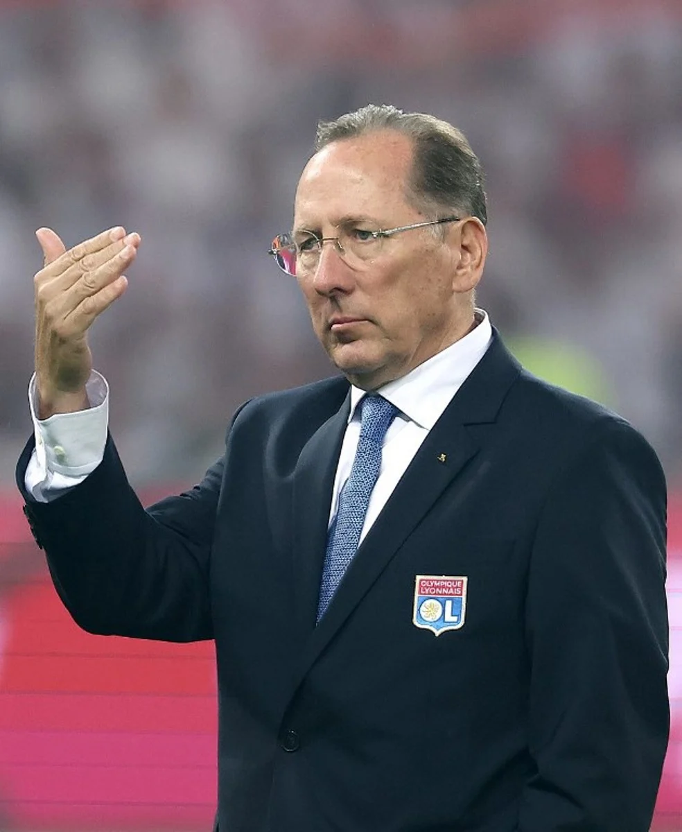 Lyon's President John Textor reacts at the end of the French Cup Final football match between Olympique Lyonnais (OL) and Paris Saint-Germain (PSG) at the Stade Pierre-Mauroy, in Villeneuve-d'Ascq, northern France on May 25, 2024.  FRANCK FIFE / AFP