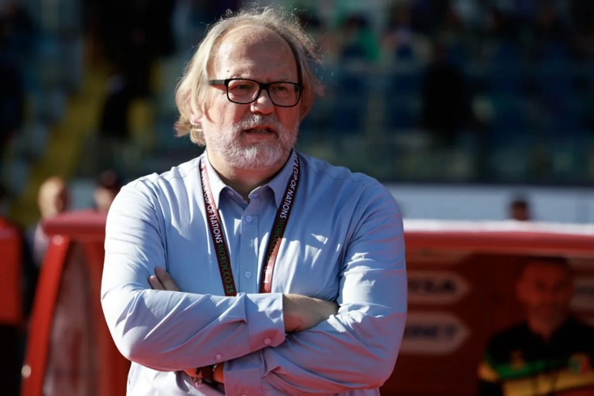 Mali's coach Tom Saintfiet watches his players from the touchline during the Africa Cup of Nations (AFCON) Group A football match between Mali and Zambia at Mohammed V Stadium in Casablanca, Morocco on December 22, 2025.   Abdel Majid BZIOUAT / AFP