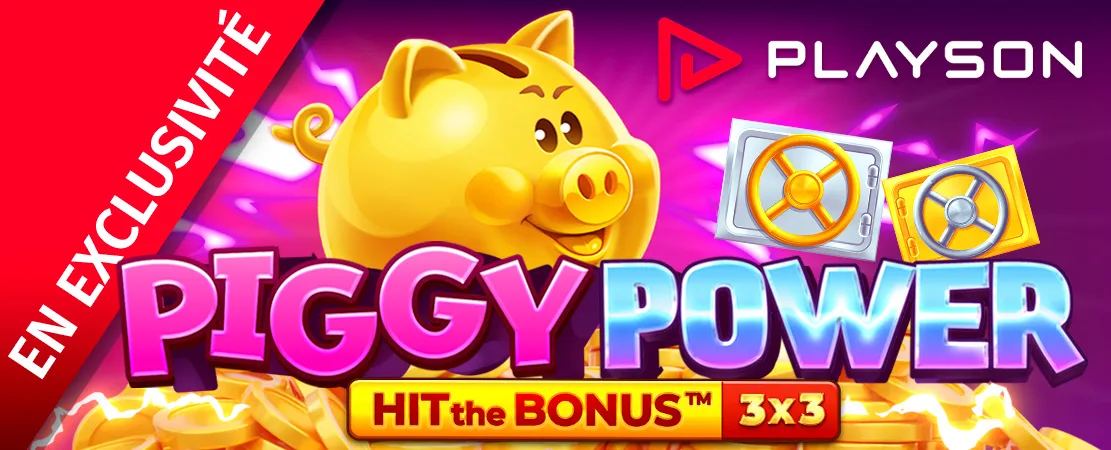 🐷 En exclusivité sur Starcasino ! Piggy Power Hit The Bonus de Playson