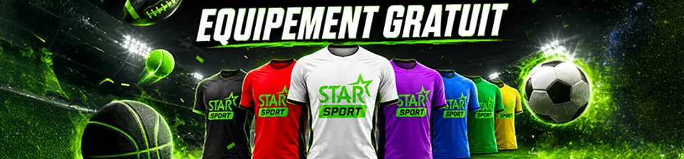 Aux amateurs de sport de tous niveaux. Brillez sur le terrain jusqu'à la victoire avec nos maillots 100 % gratuits !