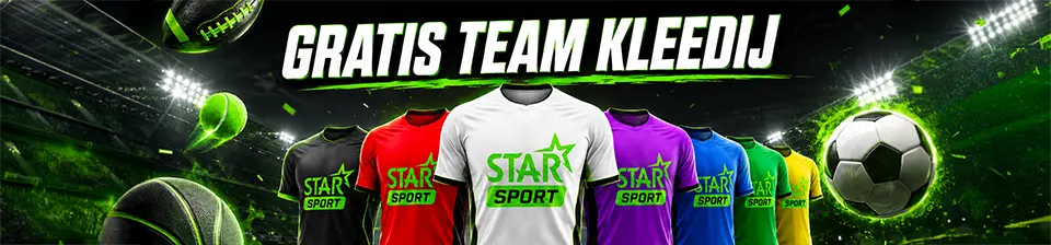 Voor sportfans, van elk niveau. Straal op het veld naar de overwinning met onze 100% gratis teamkleding!