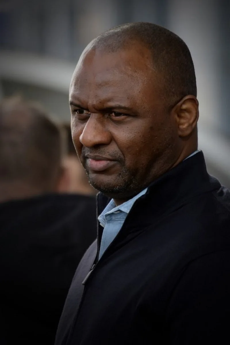 Strasbourg's French head coach Patrick Vieira looks on during the French L1 football match between Clermont Foot 63 and RC Strasbourg Alsace (RCSA) at Stade Gabriel Montpied in Clermont-Ferrand, central France on January 28, 2024.  GUILLAUME SOUVANT / AFP