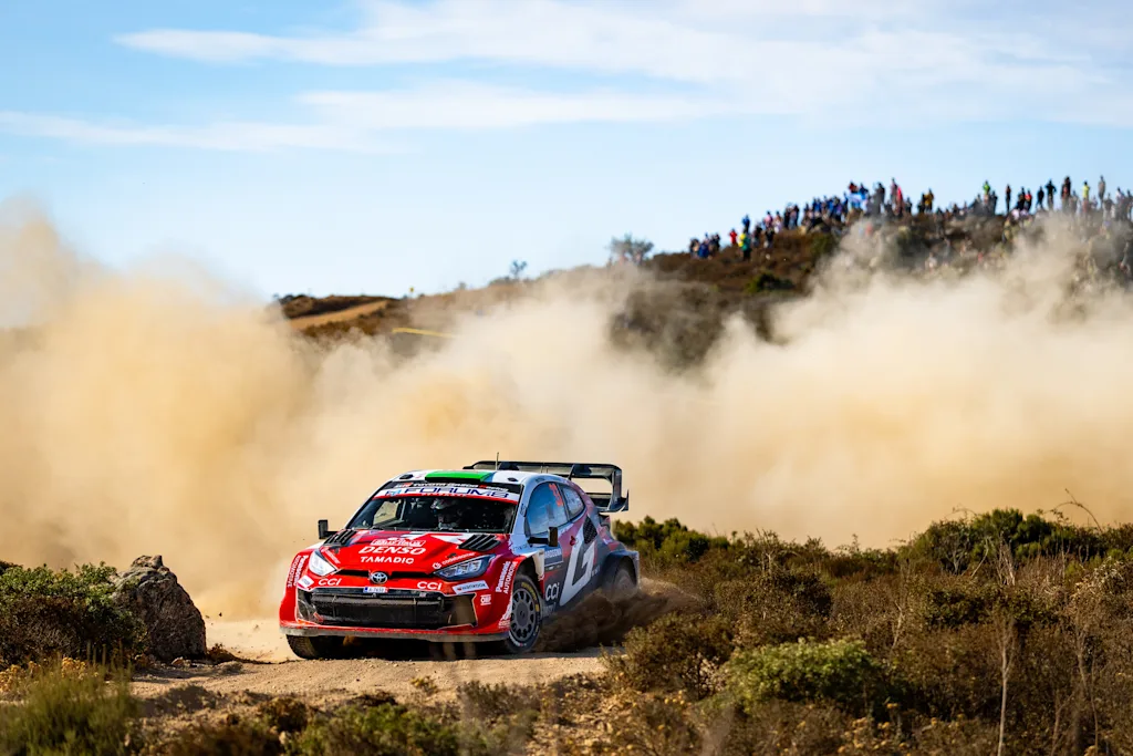 ATTENTION EDITORS - HANDOUT PICTURES - EDITORIAL USE ONLY MANDATORY CREDIT Hyundai Motorsport-   This handout picture, released by Hyundai Motorsport on Friday 2 October 2026 shows Elfyn Evans - Scott Martin during the WRC Rally of Sardinia.    - Belga and Belga editorial board decline all responsability regarding the content of this picture. PHOTO HANDOUT Hyundai Motorsport