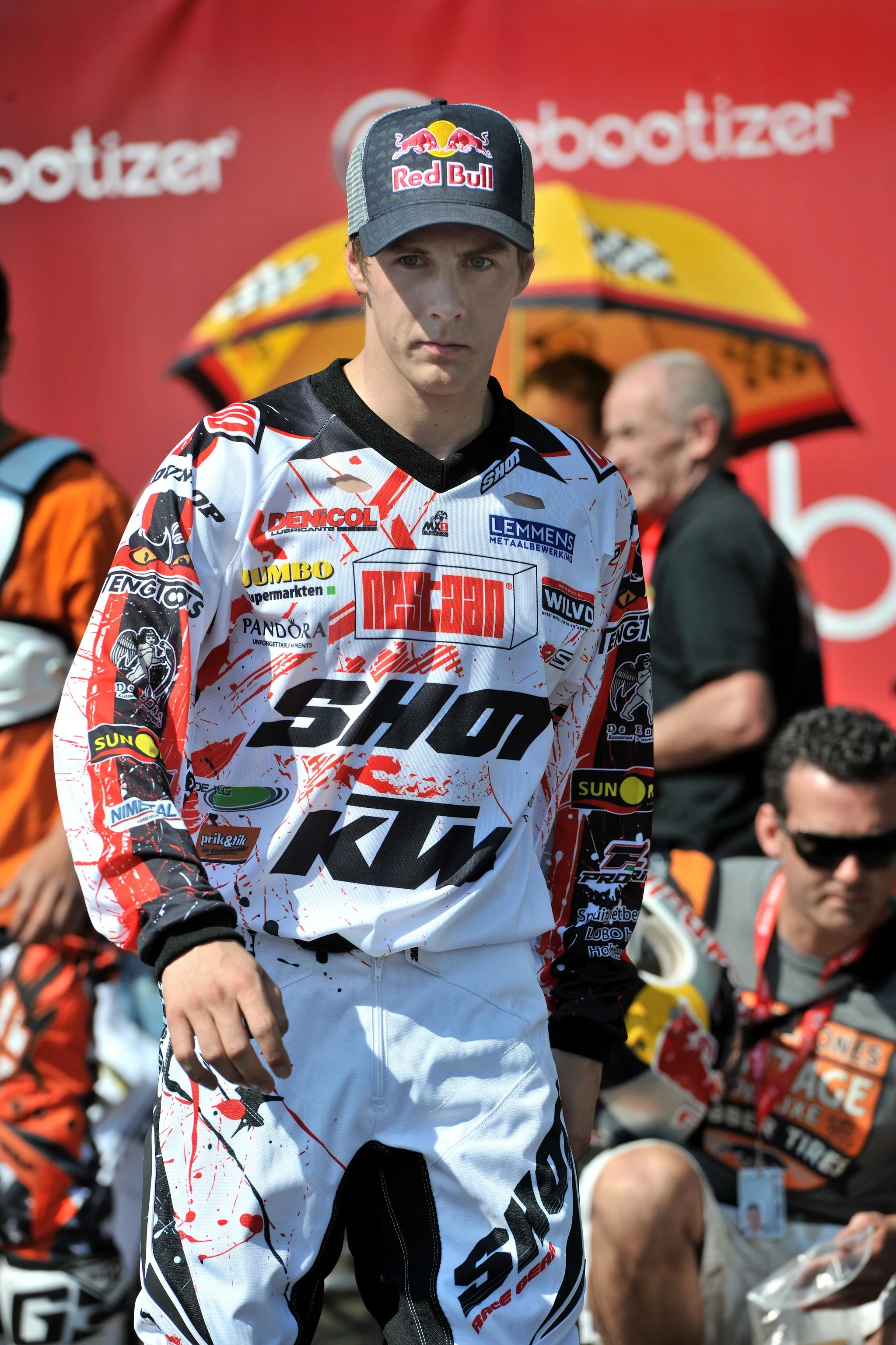 20110425 - VALKENSWAARD, NETHERLANDS: Belgien Joel Roelants (KTM) pictured at the Motocross MX2 Grand Prix of The Netherlands in Valkenswaard, Monday 25 April 2011. BELGA PHOTO YORICK JANSENS