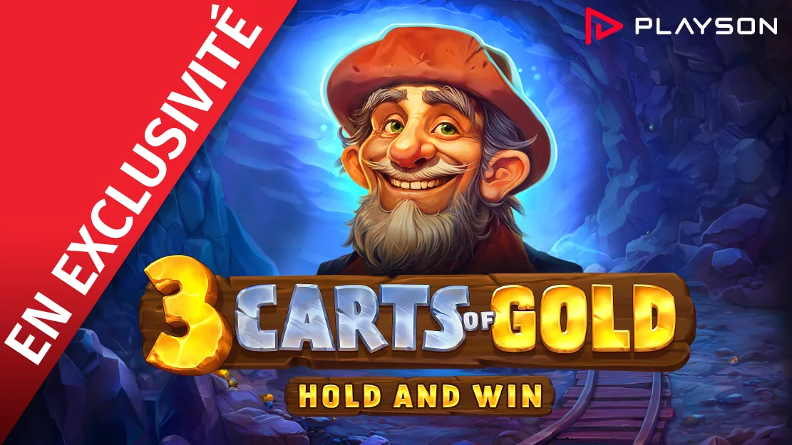🧨 En exclusivité sur Starcasino ! 3 Carts Of Gold - Hold And Win de Playson!