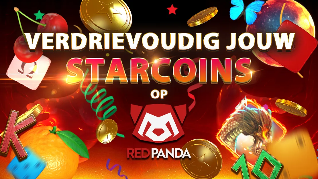 🥳 RedPanda trakteert je dit weekend op een nieuw spel en X5 Starcoins!