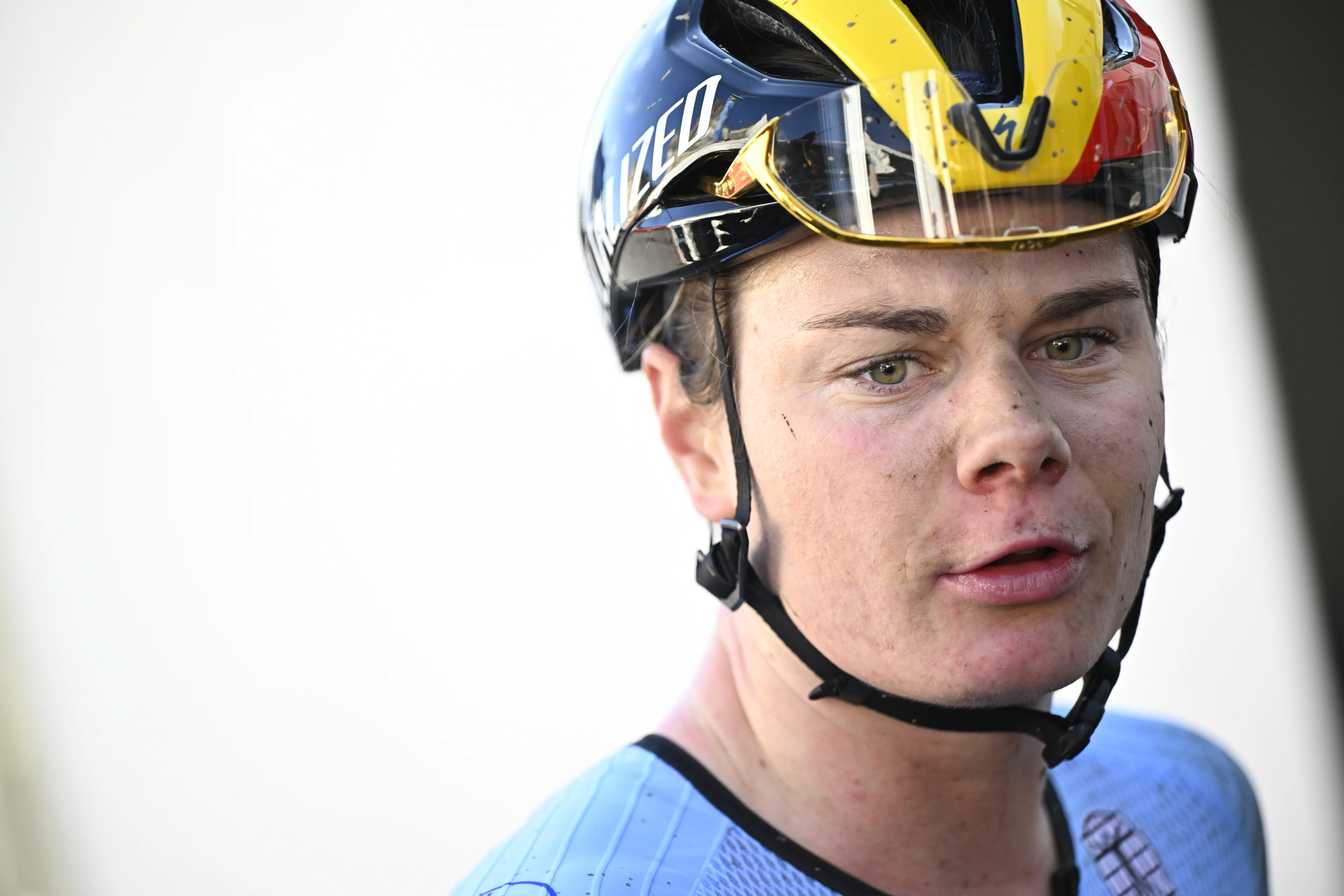 Belgian Lotte Kopecky finishes second in the women elite race at the UCI World Gravel Championships, Saturday 05 October 2024, in Leuven. BELGA PHOTO JASPER JACOBS