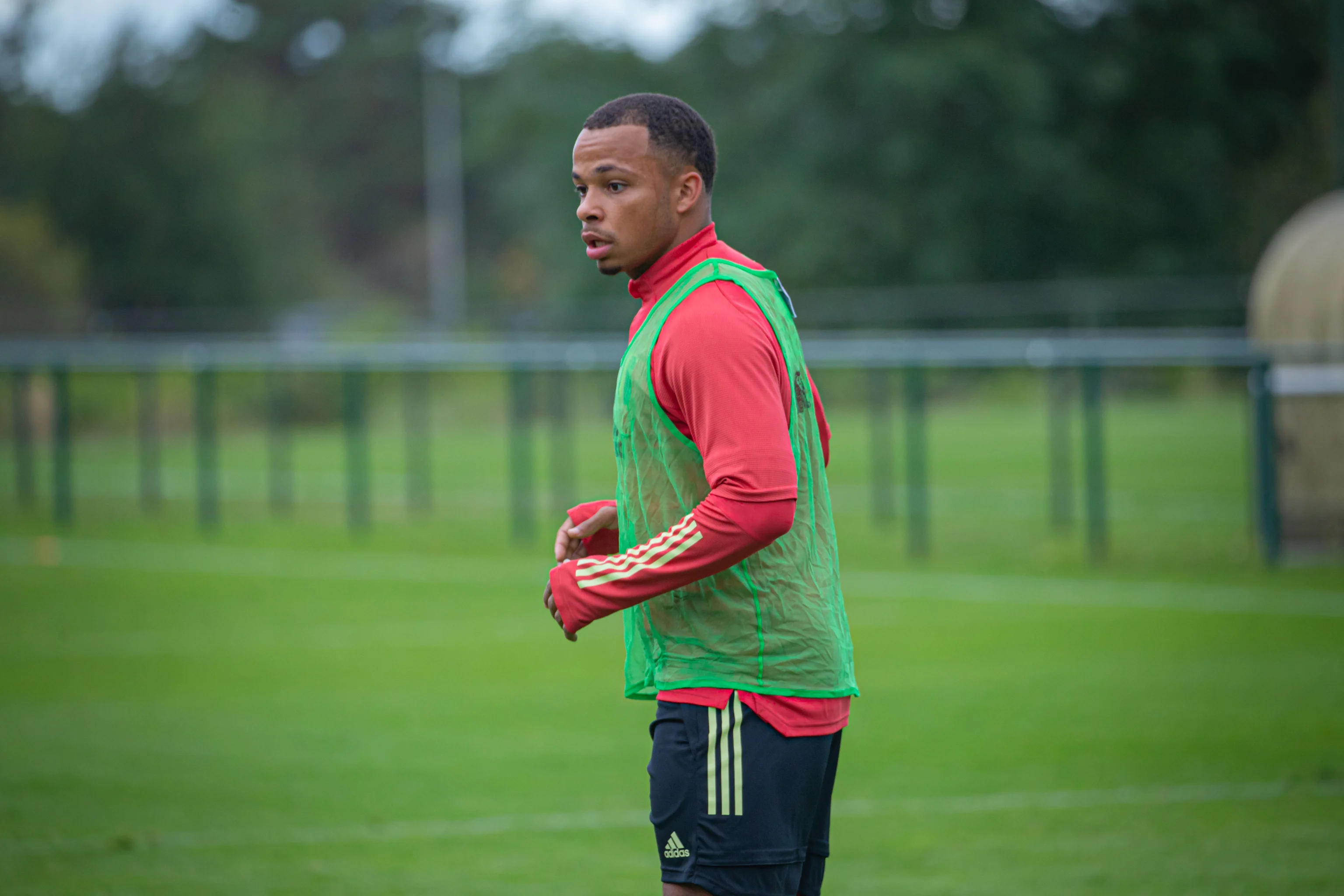 ATTENTION EDITORS - HAND OUT PICTURES - EDITORIAL USE WITH STORY ON THE BELGIAN UNDER 21 SOCCER TEAM ONLY - MANDATORY CREDIT RBFA  Hand out pictures released by the RBFA Royal Belgian Football Association, shows Belgium's Logan Ndenbe at a training session in Hasselt on Tuesday 20 September 2022. HAND OUT RBFA