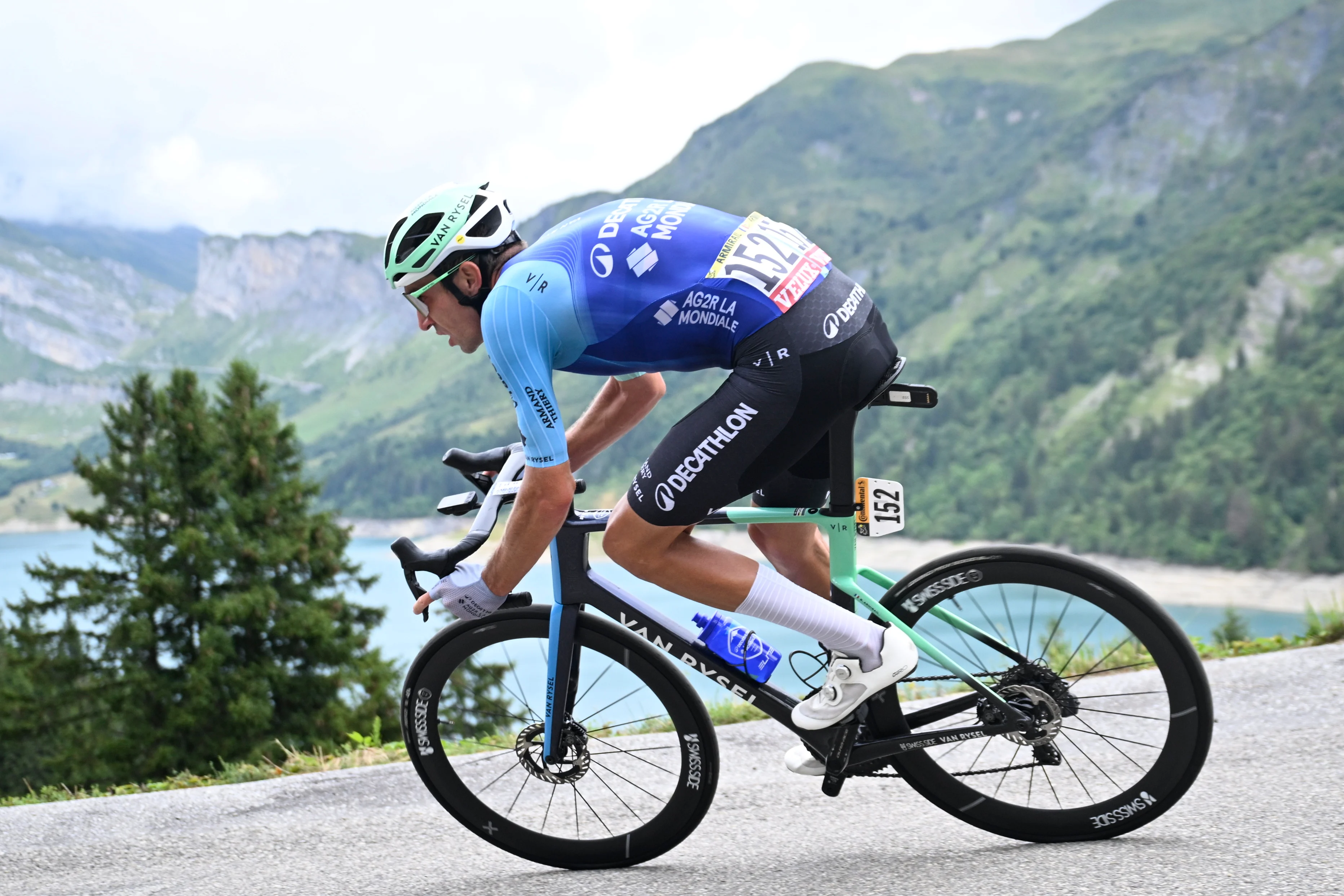 French Bruno Armirail of Decathlon AG2R La Mondiale Team pictured in action during stage 19 of the 2025 Tour de France cycling race, from Albertville to La Plagne (130km), on Friday 25 July 2025 in France. The 112th edition of the Tour de France starts on Saturday 5 July in Lille, France, and will finish in Paris, France on the 27th of July. BELGA PHOTO JASPER JACOBS