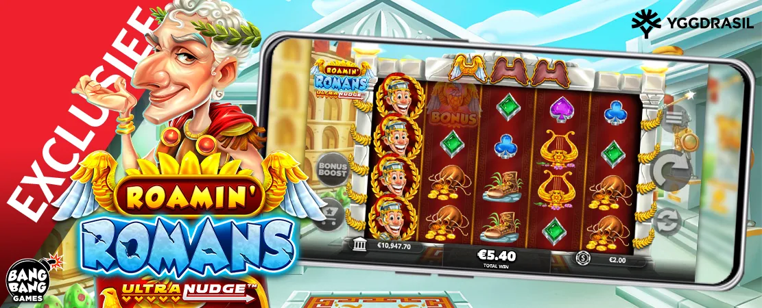🏛 Exclusief bij Starcasino! Roamin' Romans UltraNudge™ van Yggdrasil!