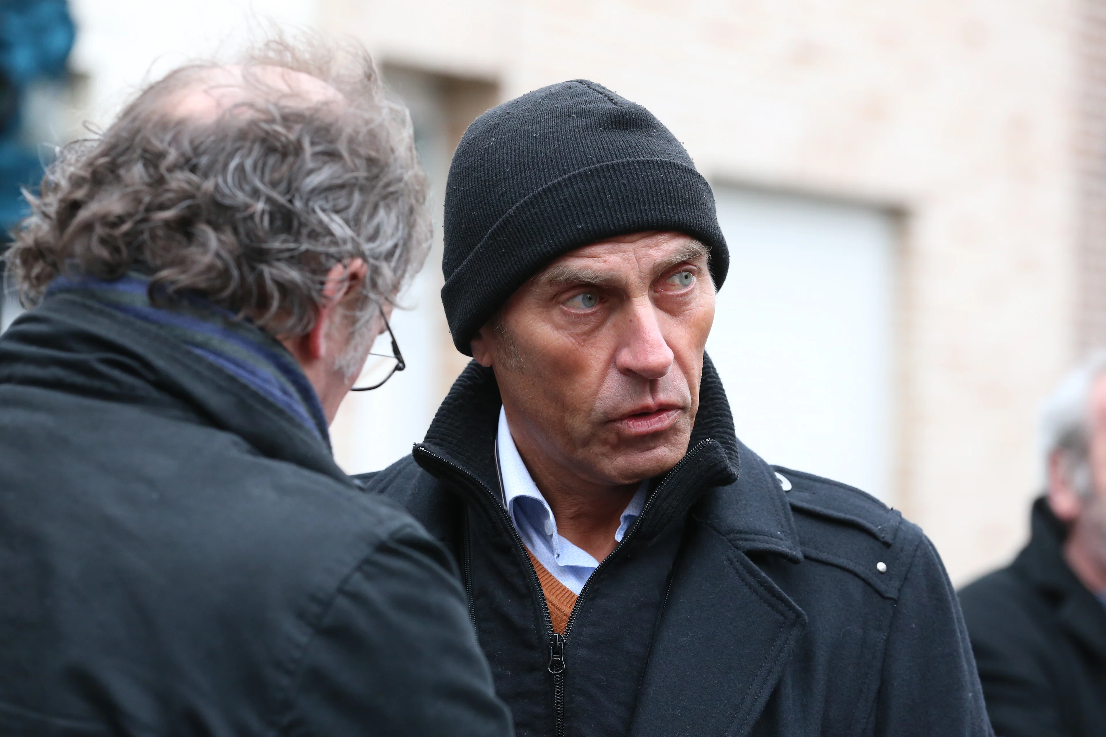 20150225 - DEUX-ACREN, BELGIUM: Jean-Luc Vandenbroucke pictured during the funeral ceremony of former cycling World Champion Claude Criquielion, on Wednesday 25 February 2015 at the Saint-Martin church in Deux-Acren. Criquielion passed away on February 18th 2015. BELGA PHOTO NICOLAS MAETERLINCK