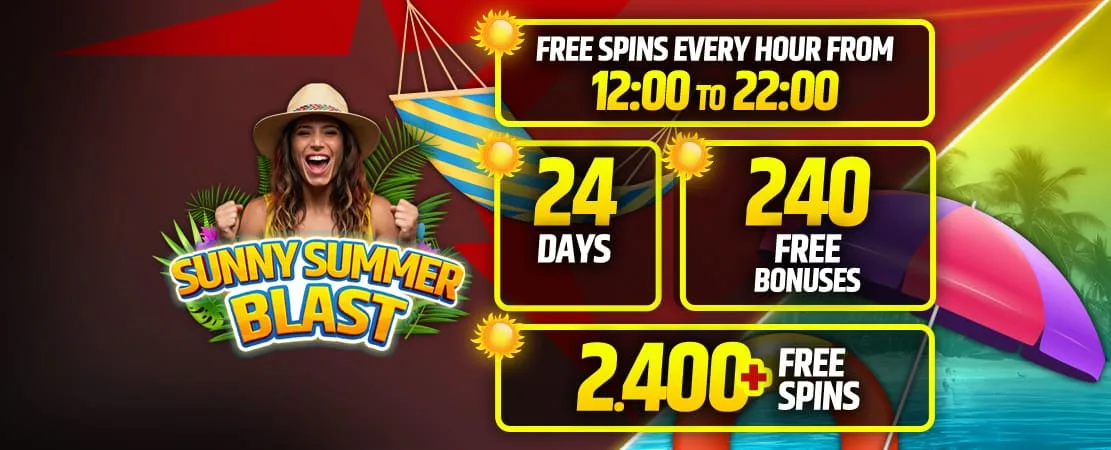 🌞 The Sunny Summer Blast: 24 days packed with Free Spins and extra summer prizes! 🎰