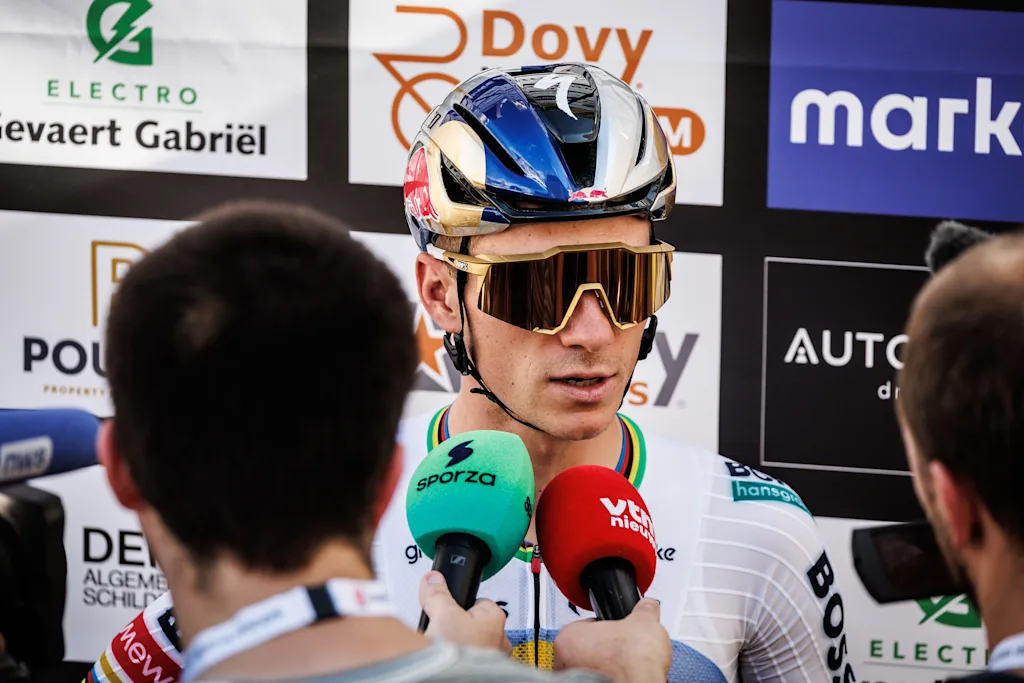Belgian Remco Evenepoel of Red Bull-BORA-hansgrohe pictured during the 'Natourcriterium Roeselare' cycling event, Tuesday 28 July 2026 in Roeselare. The traditional 'criteriums' are local showcases for which mainly cyclists who rode the Tour de France are invited. BELGA PHOTO KURT DESPLENTER