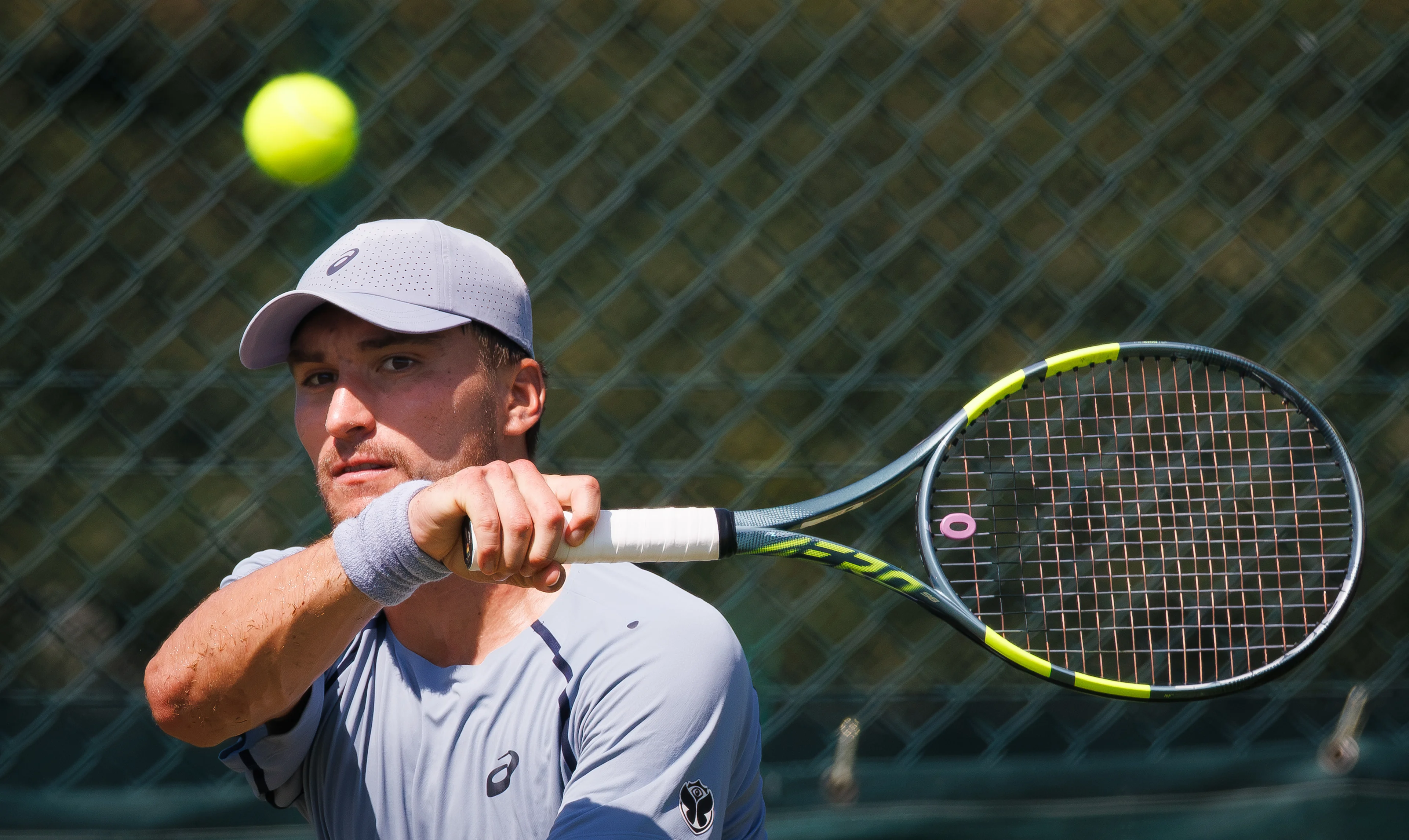Belgian Raphael Collignon pictured in action during the afternoon training session the preparations ahead of the Wimbledon grand slam tennis tournament in London, Britain, Friday 26 June 2026. The main tournament is starting on Monday 29th June. BELGA PHOTO BENOIT DOPPAGNE