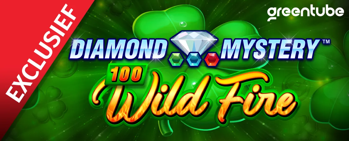 🍀 Exclusief bij Starcasino! Diamond Mystery 100 Wild Fire van Greentube 🍀