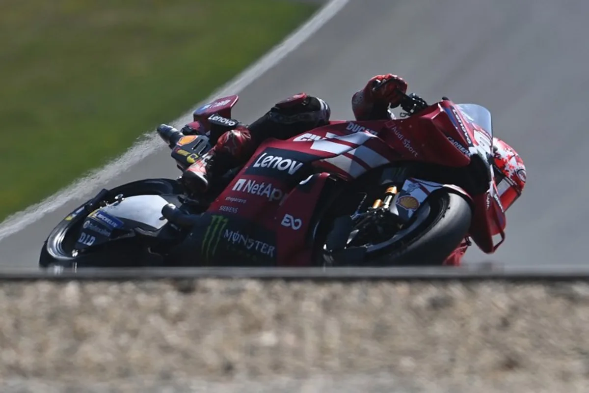 Team Ducati Lenovo Team's Francesco Bagnaia competes during the qualifying for the MotoGP Grand Prix of Czechia in Brno, Czech Republic, on June 20, 2026. Michal Cizek / AFP