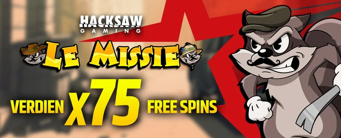 🦝 Le Missie: Win tot 75 Free Spins dit weekend! 🎰