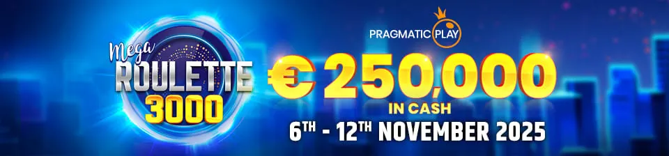 Celebrate the launch of Mega Roulette 3000 with Pragmatic Play’s €250.000 Network Promo!