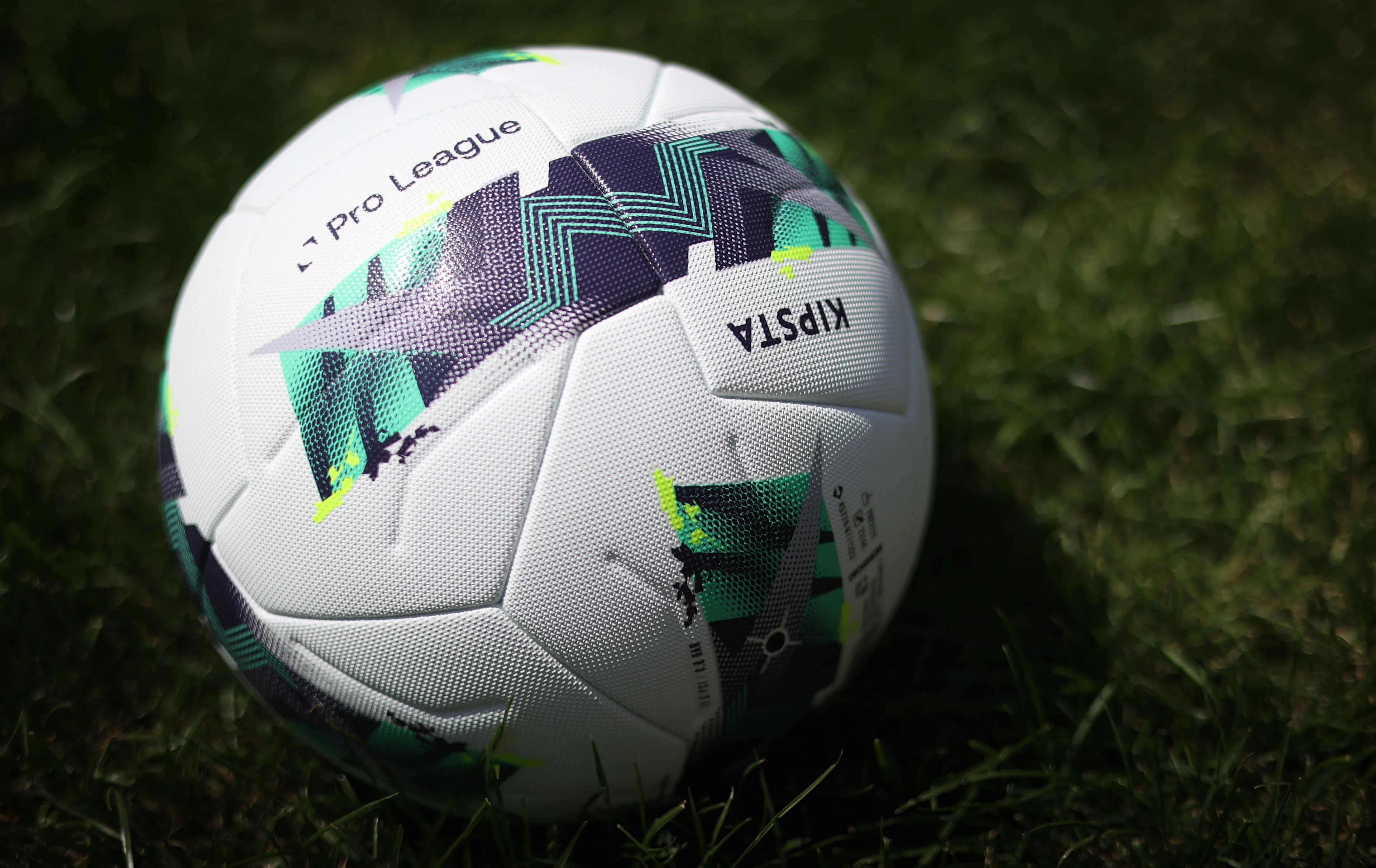 Illustration picture shows the new official match ball by the Pro League, Decathlon and Kipsta, in Brussels, Monday 05 June 2023. From the 2023-2024 season, a new ball will be rolling onto Belgian pitches in the Jupiler Pro League, Challenger Pro League, Lotto Super League, Croky Cup and in the elite youth competitions. Kipsta, Decathlon's football brand, produces and supplies the ball. This is the first time in Belgium that the same ball will be used in all these competitions, from the academy to the first team. BELGA PHOTO VIRGINIE LEFOUR