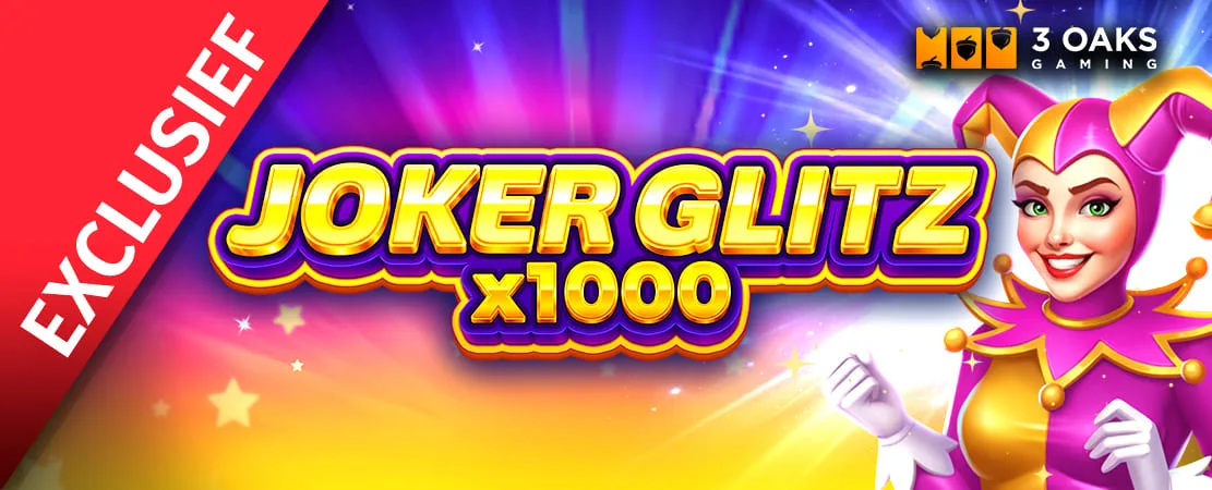Joker Glitz x1000 van 3OAKS – Exclusief bij Starcasino