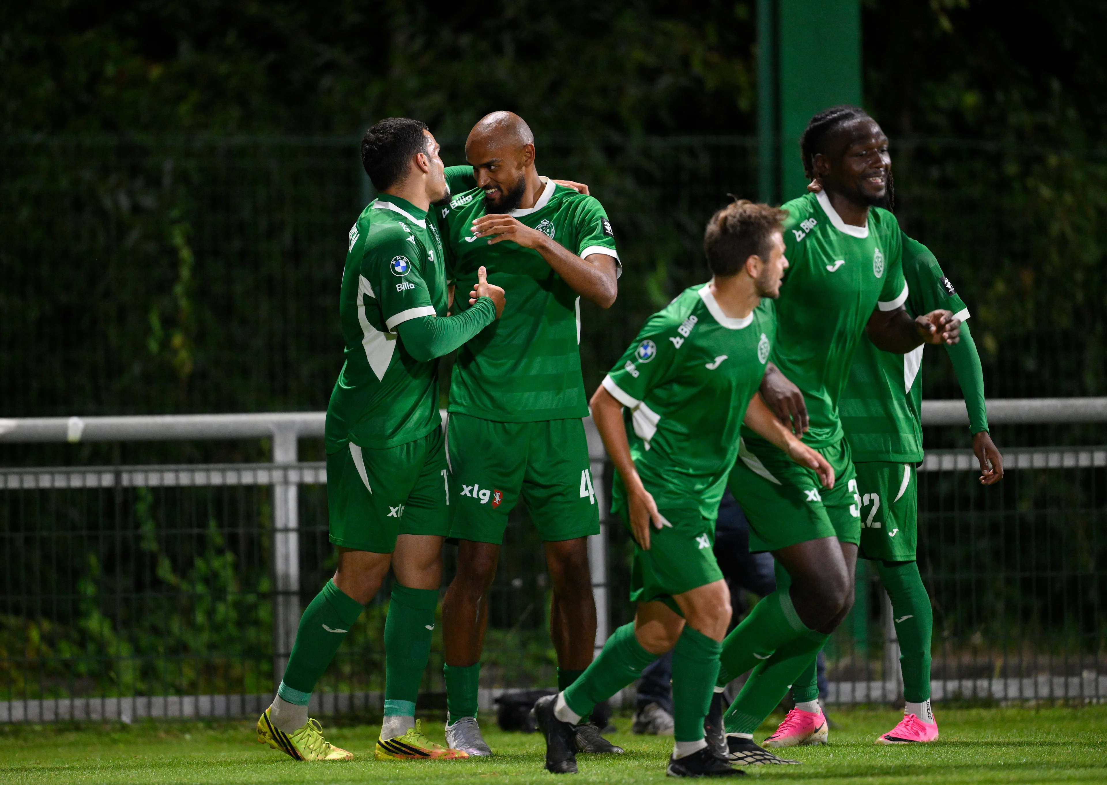 Virton's Ehsan Karid celebrates after scoring during a soccer match between Royal Excelsior Virton and Jong Genk, Saturday 12 September 2026 in Virton, on day 5 of the 2026-2027 'Challenger Pro League' second highest division of the Belgian championship. BELGA PHOTO JOHN THYS