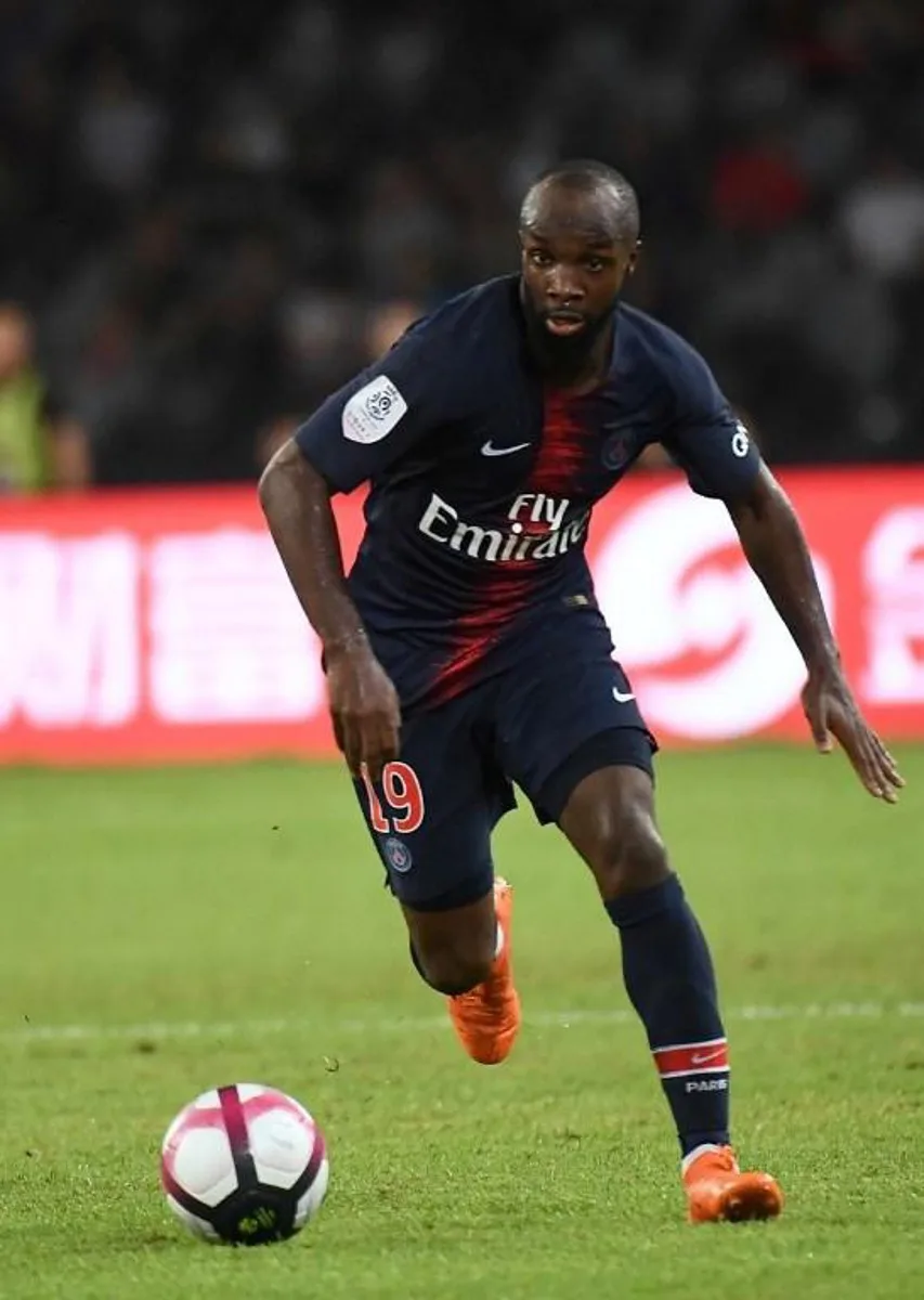 Paris Saint-Germain's French midfielder Lassana Diarra runs for the ball during the French Trophy of Champions (Trophee des Champions) football match between Monaco (ASM) and Paris Saint-Germain (PSG) on August 4, 2018 in Shenzhen.  Anne-Christine POUJOULAT / AFP