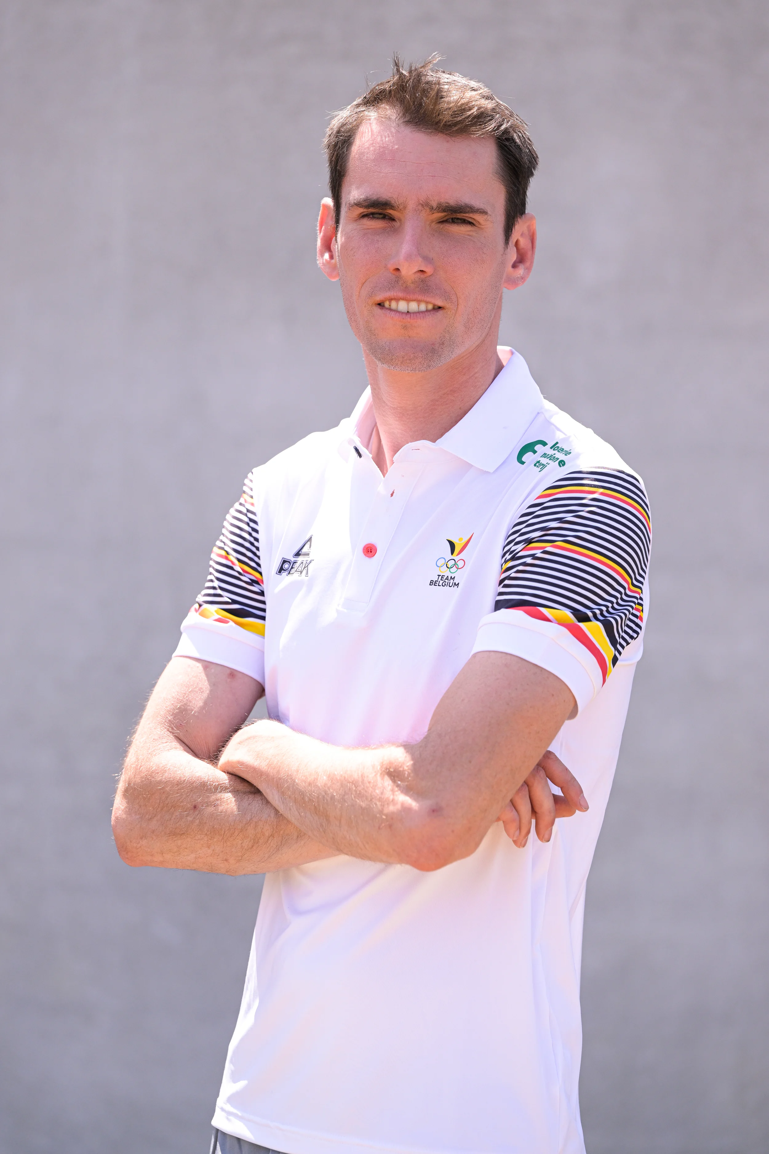 Belgian coach Jeff Luyten poses for the photographer at a team building training camp of the young Team Belgium athletes in Gent, Tuesday 18 July 2023. These athletes will soon take part in the European Youth Olympic Festival (EYOF) from 23 to 29 July and will continue their preparations for this EYOF-tournament in the topsport accomodation in Gent. BELGA PHOTO LAURIE DIEFFEMBACQ