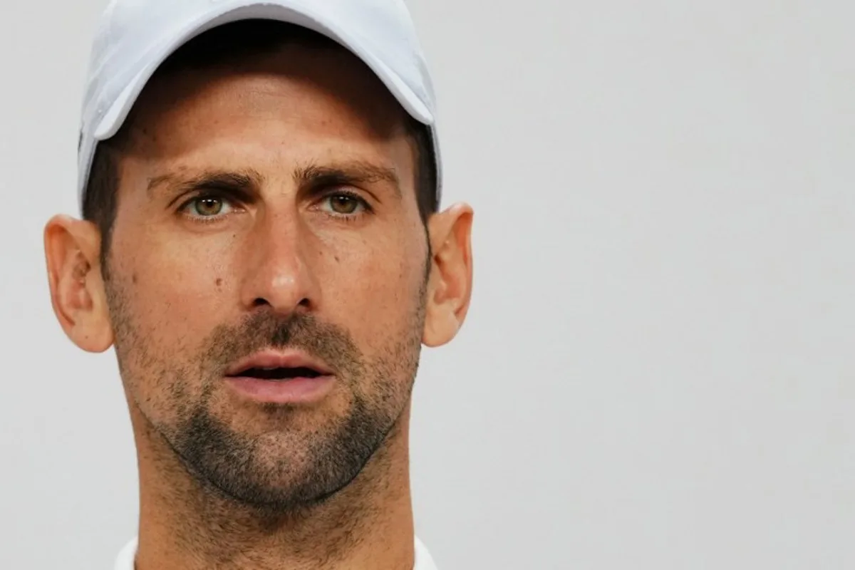 Serbia's Novak Djokovic hold a press conference on day five of the French Open tennis tournament at the Roland Garros Complex in Paris on May 30, 2024.  Dimitar DILKOFF / AFP