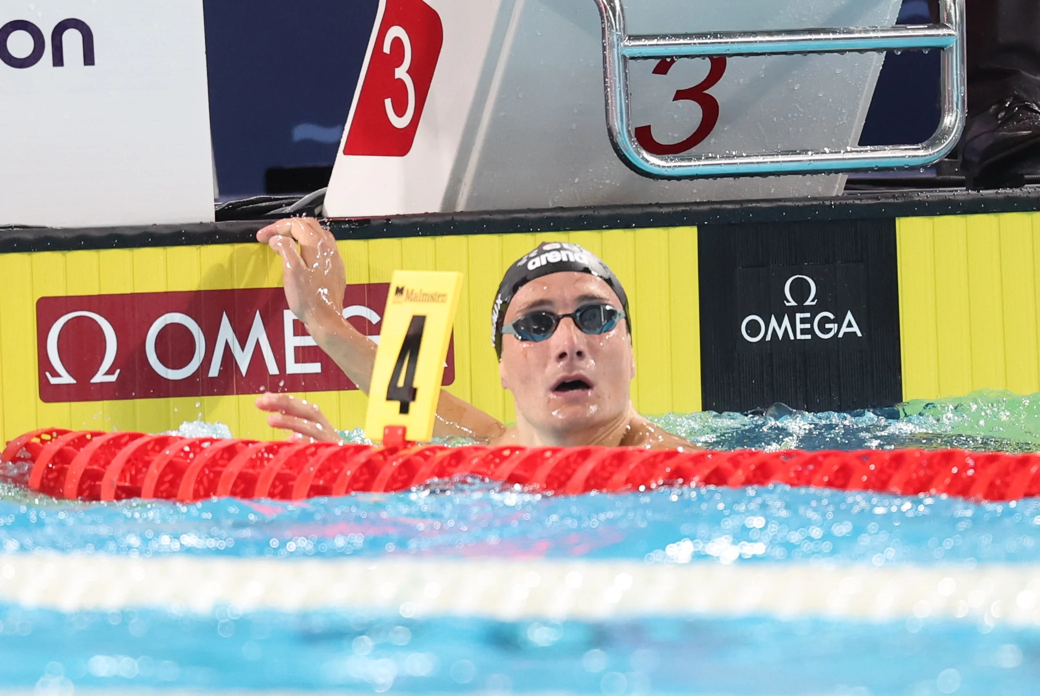 Belgian athlete Lucas Henveaux pictured before the men's 200m semifinal on the fourth day of the European Aquatics Championships in Paris, France on Thursday 13 August 2026. BELGA PHOTO VIRGINIE LEFOUR