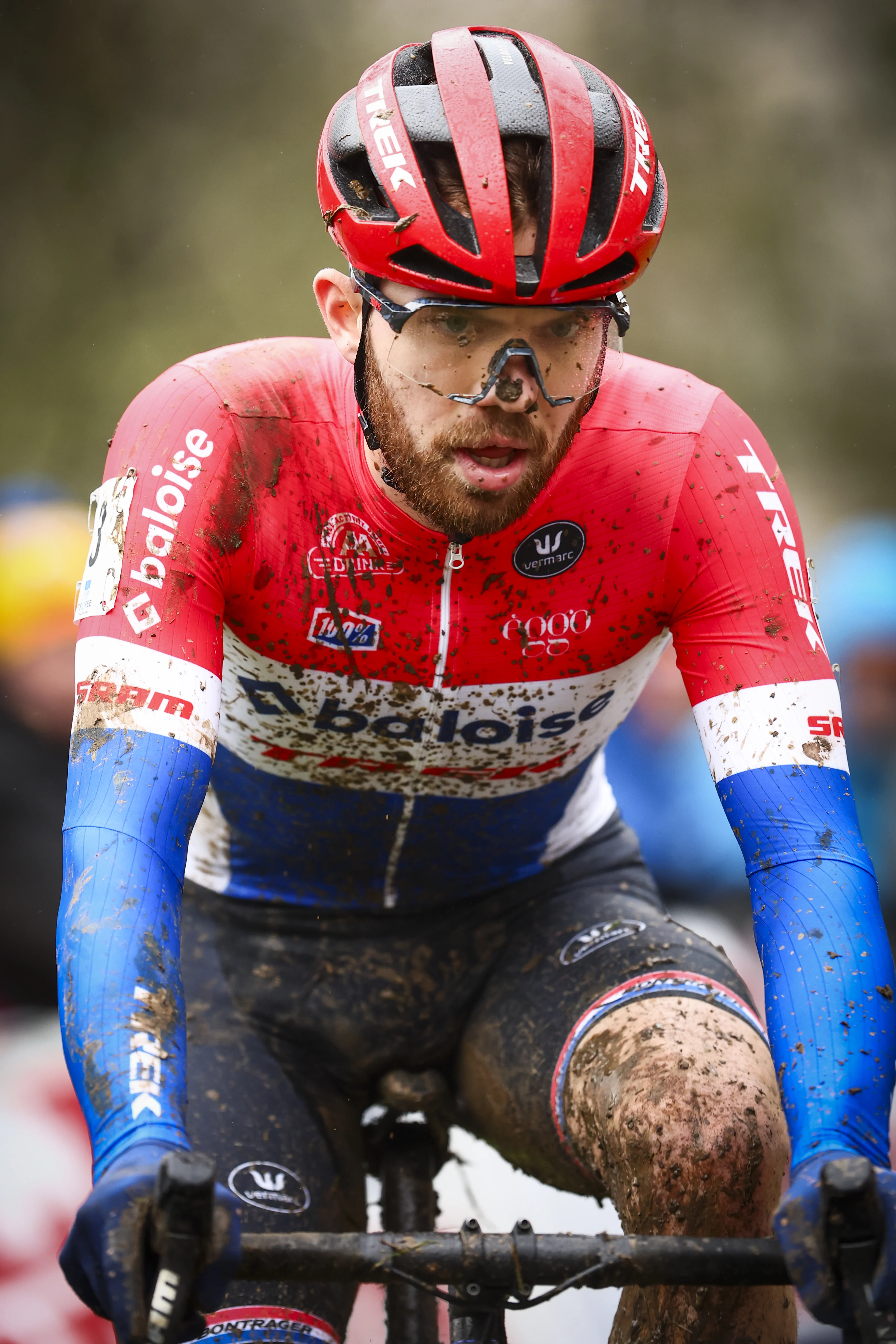 Dutch Joris Nieuwenhuis pictured in action during the men elite race of the 'Brussels Universities' cyclocross cycling event, stage 8/8 in the 'X20 Badkamers Trofee' competition, Sunday 18 February 2024 in Brussels, Belgium. BELGA PHOTO DAVID PINTENS