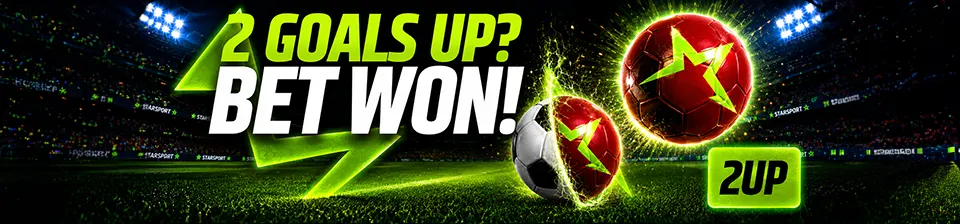 Win your 1X2 bet as soon as your team has a 2-goal lead, regardless of the final result!