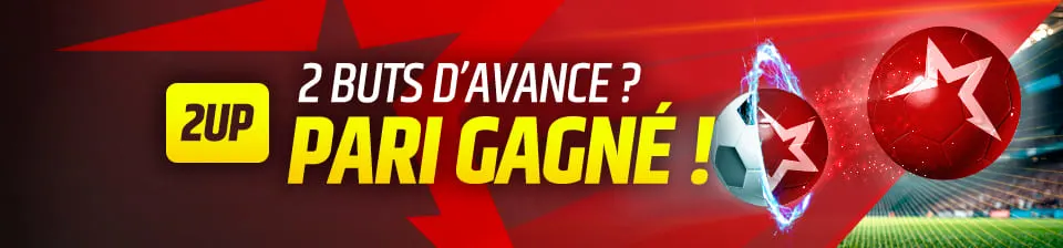Gagnez votre pari 1X2 dès que votre équipe a 2 buts d’avance, quel que soit le résultat final !