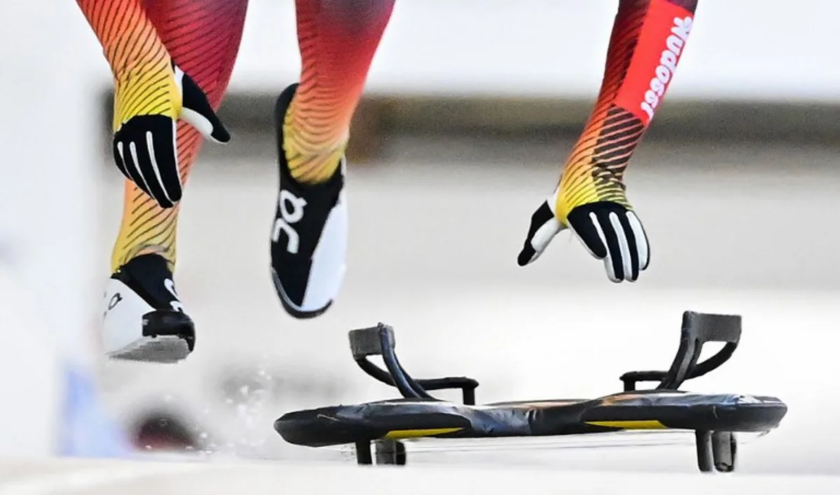 Germany's Hannah Neise starts in the women Skeleton World Cup in Altenberg on December 3, 2021  Tobias SCHWARZ / AFP