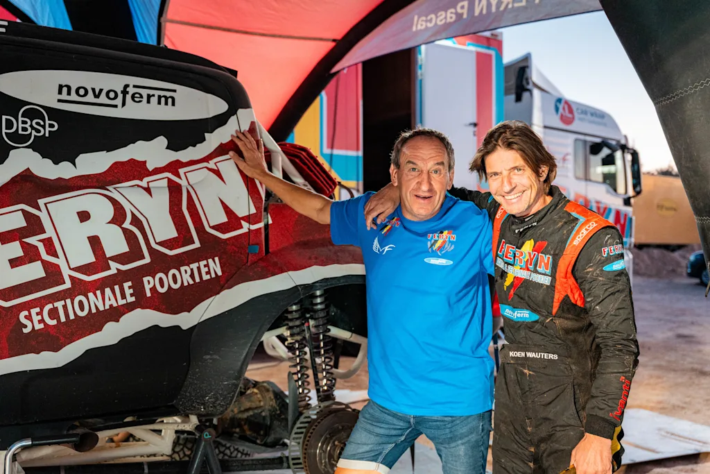 ATTENTION EDITORS - HANDOUT PICTURES - EDITORIAL USE ONLY MANDATORY CREDIT: 'ROBI MERTENS - FERYN DAKAR SPORT' This handout picture, released by Eric dupain shows Pascal Feryn and Koen Wauters during the Fenix Rally in Douz, Tunisia on Monday 26 October 2026. - Belga and Belga editorial board decline all responsability regarding the content of this picture. PHOTO HANDOUT Hyundai Motorsport
