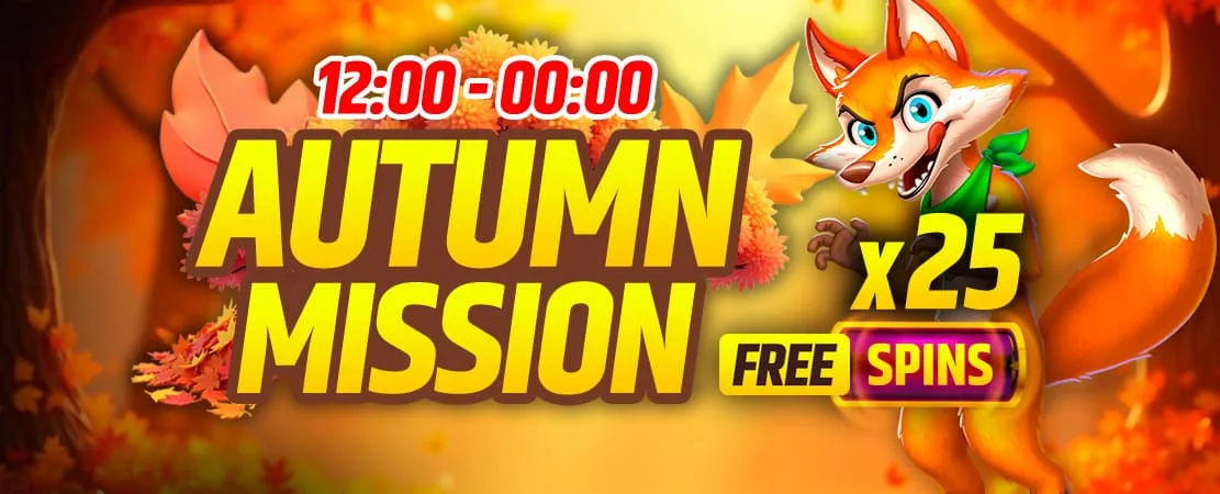 🍂 Autumn mission: 75 Free Spins to be claimed this weekend! 🍂