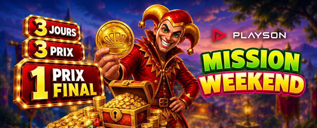 🃏 Playson Mission : 3 jours, 3 prix et 1 prix global