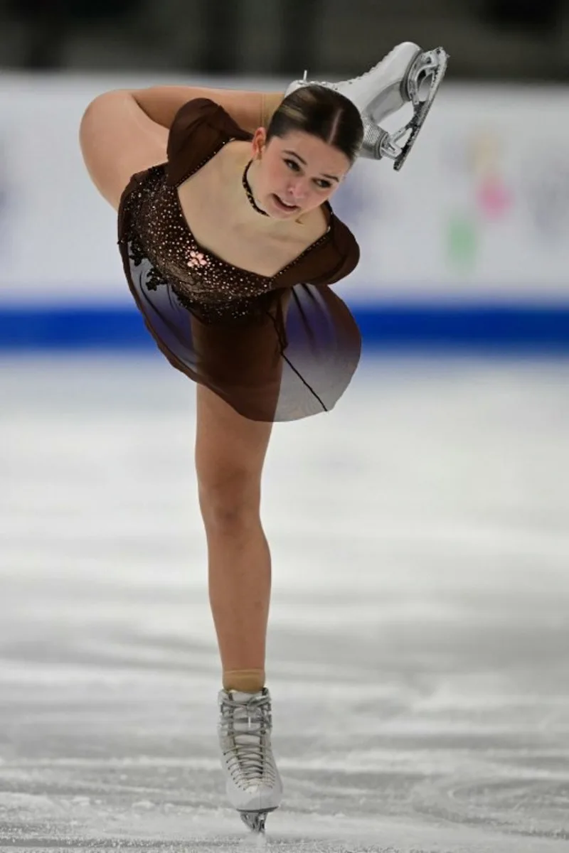 Belgium's Jade Hovine competes during the Women's Short Program event of the ISU Figure Skating European Championships in Tallinn, Estonia on January 29, 2025.  Daniel MIHAILESCU / AFP