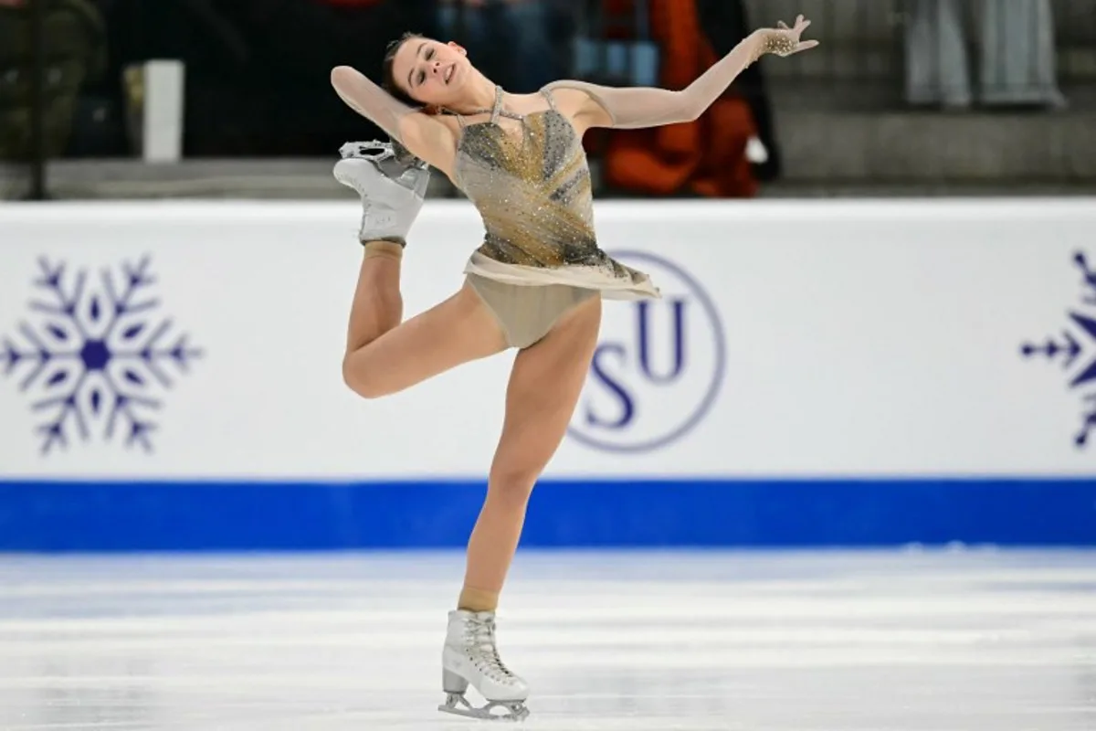 Belgium's Jade Hovine competes during the women's Free Skating event of the ISU Figure Skating European Championships in Tallinn, Estonia, on January 31, 2025.  Daniel MIHAILESCU / AFP